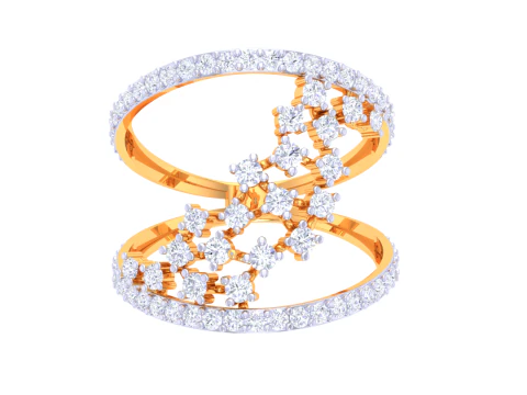 Printable 3D jewelry model of Lady diamond ring 3D Model