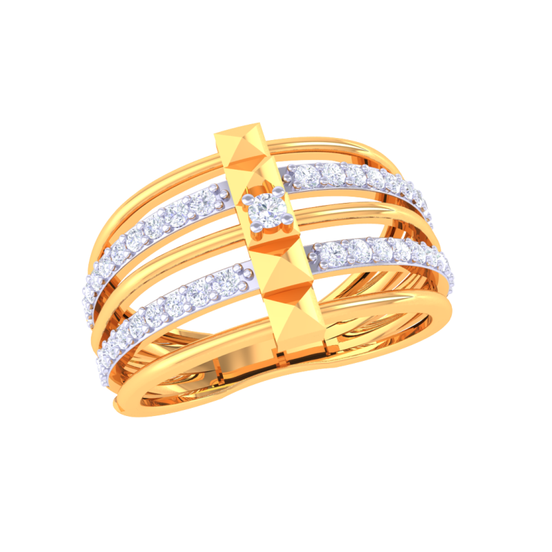 Printable 3D jewelry model of Lady diamond ring 3D Model .c4d .max .obj .3ds .fbx .stl .blend