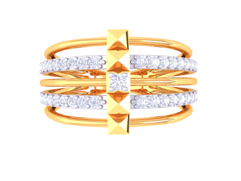Printable 3D jewelry model of Lady diamond ring 3D Model