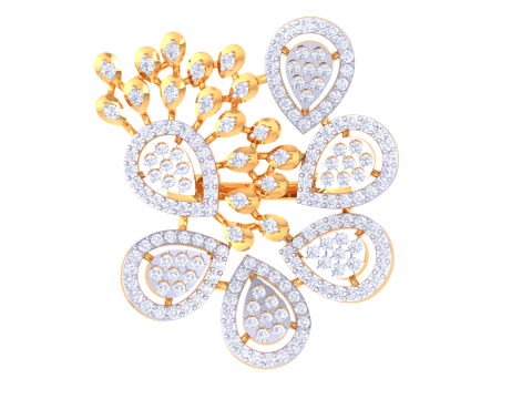 Printable 3D jewelry model of Lady diamond ring Modelo 3D