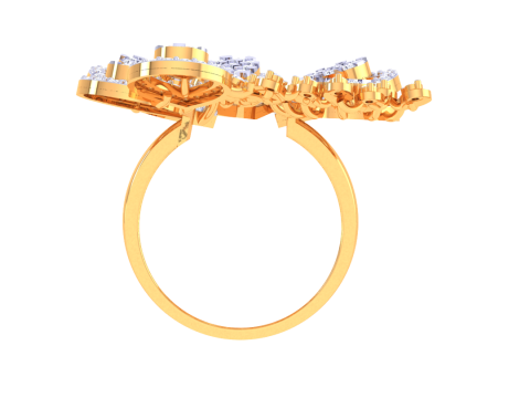 Printable 3D jewelry model of Lady diamond ring Modelo 3D