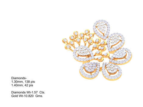 Printable 3D jewelry model of Lady diamond ring Modelo 3D