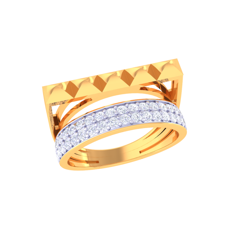 Printable 3D jewelry model of Lady diamond ring 3D मॉडल .c4d .max .obj .3ds .fbx .stl .blend