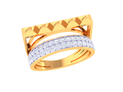Printable 3D jewelry model of Lady diamond ring 3D 模型