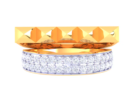Printable 3D jewelry model of Lady diamond ring 3D Model