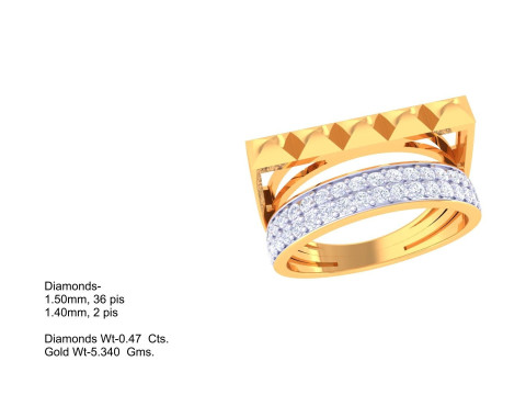 Printable 3D jewelry model of Lady diamond ring 3D मॉडल
