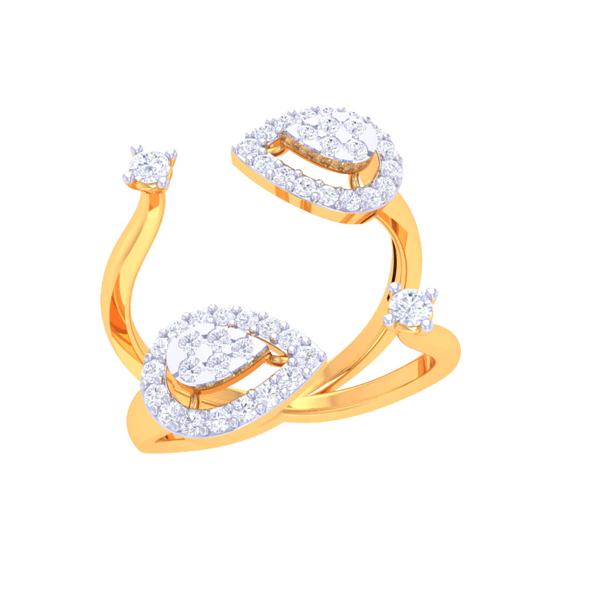 Printable 3D jewelry model of Lady diamond ring 3D Model .c4d .max .obj .3ds .fbx .stl .blend 