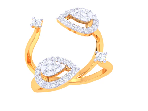 Printable 3D jewelry model of Lady diamond ring 3D Model