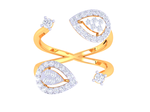 Printable 3D jewelry model of Lady diamond ring Modelo 3D