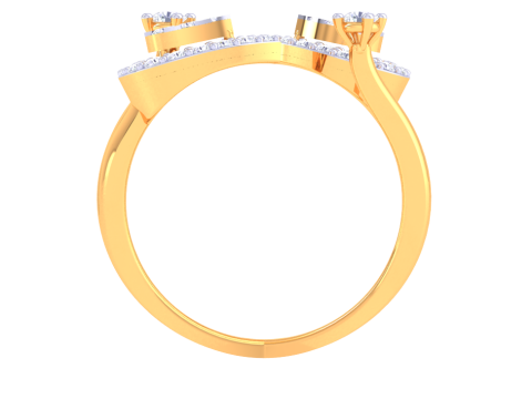 Printable 3D jewelry model of Lady diamond ring Modelo 3D