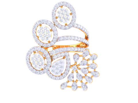Printable 3D jewelry model of Lady diamond ring 3D Model