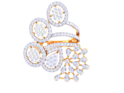 Printable 3D jewelry model of Lady diamond ring 3D Model