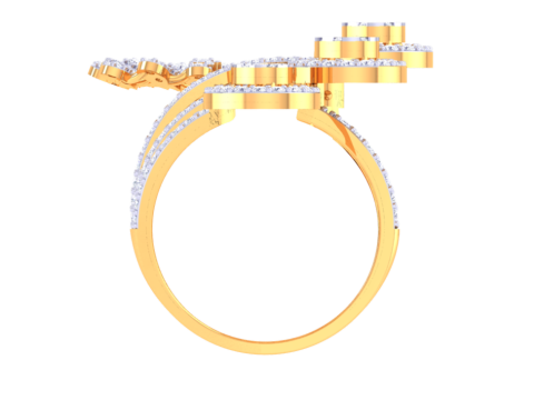 Printable 3D jewelry model of Lady diamond ring 3D Model