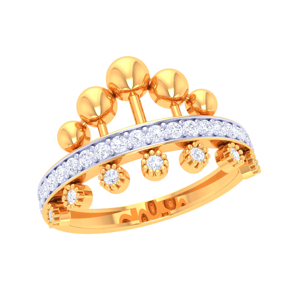 Printable 3D jewelry model of Lady diamond ring 3D Model .c4d .max .obj .3ds .fbx .stl .blend