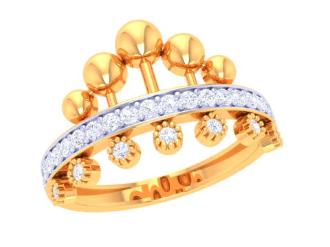 Printable 3D jewelry model of Lady diamond ring 3D Model