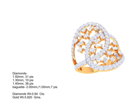 Printable 3D jewelry model of Lady diamond ring 3D Model