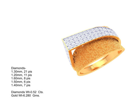 Printable 3D jewelry model of Lady diamond ring 3D Model