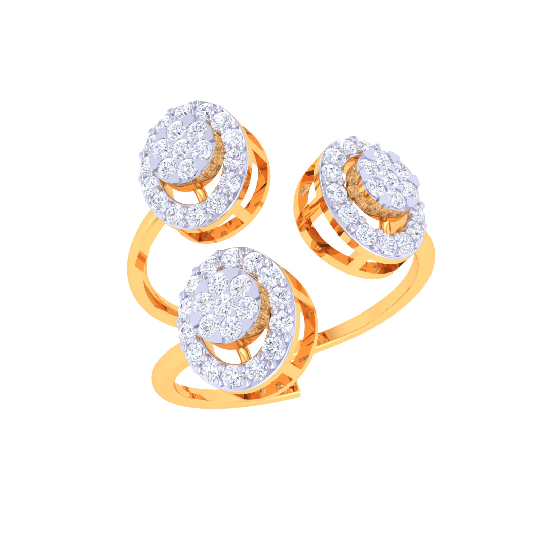 Printable 3D jewelry model of Lady diamond ring 3D Model .c4d .max .obj .3ds .fbx .stl .blend 