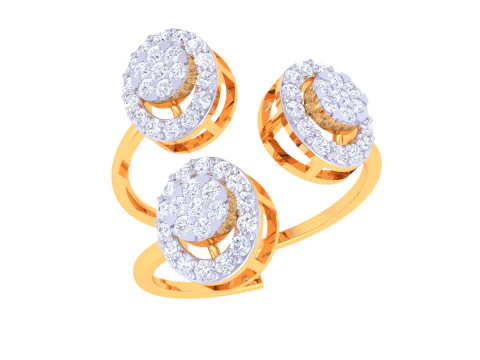 Printable 3D jewelry model of Lady diamond ring 3D Model