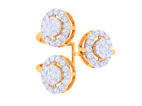 Printable 3D jewelry model of Lady diamond ring 3Dモデル