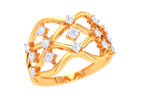 Printable 3D jewelry model of Lady diamond ring 3D Model