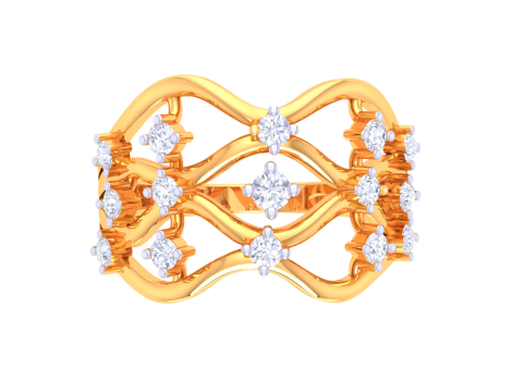 Printable 3D jewelry model of Lady diamond ring 3Dモデル