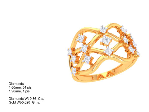 Printable 3D jewelry model of Lady diamond ring 3Dモデル