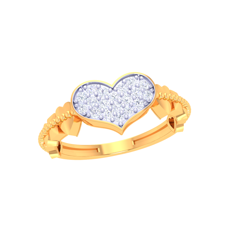 Printable 3D jewelry model of Lady diamond ring 3D मॉडल .c4d .max .obj .3ds .fbx .stl .blend