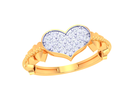 Printable 3D jewelry model of Lady diamond ring 3D Model
