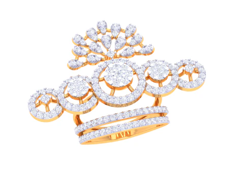 लेडी हीरे की अंगूठी का प्रिंट करने योग्य 3डी आभूषण मॉडल 3D मॉडल