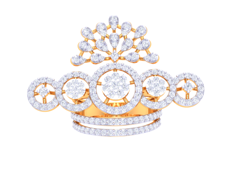 Printable 3D jewelry model of Lady diamond ring 3D Модель