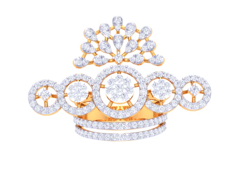 Printable 3D jewelry model of Lady diamond ring 3D Model