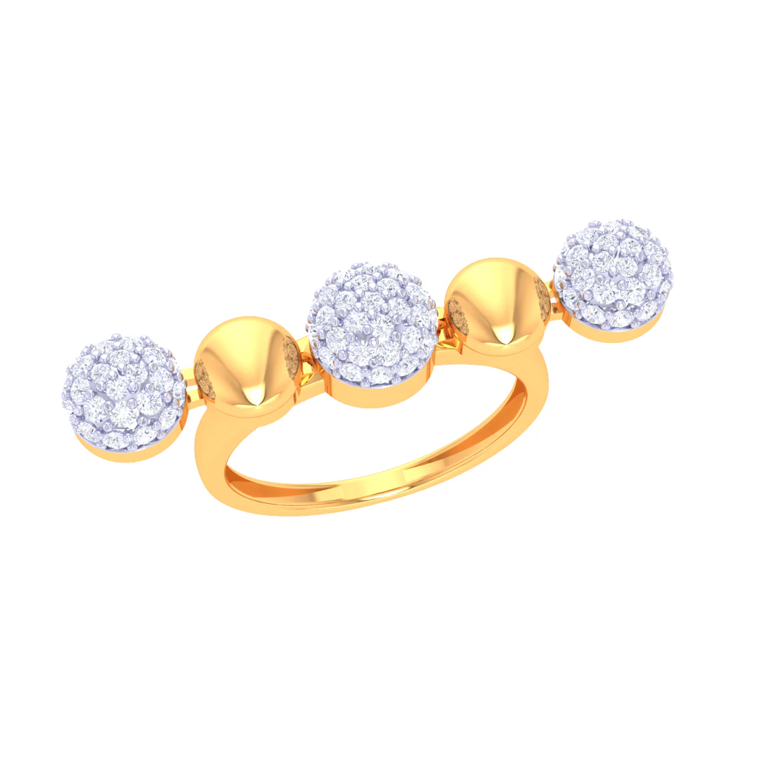 Printable 3D jewelry model of Lady diamond ring 3D Model .c4d .max .obj .3ds .fbx .stl .blend
