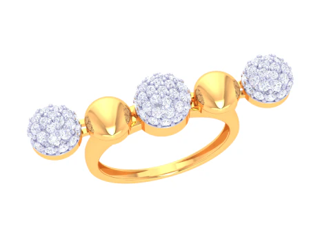 Printable 3D jewelry model of Lady diamond ring 3D Model