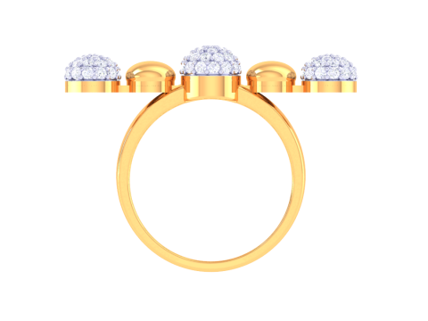 Printable 3D jewelry model of Lady diamond ring Modelo 3D