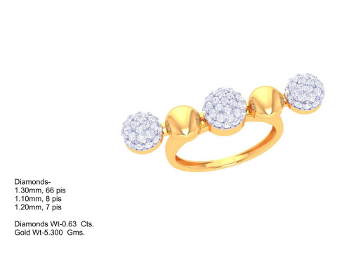 Printable 3D jewelry model of Lady diamond ring Modelo 3D