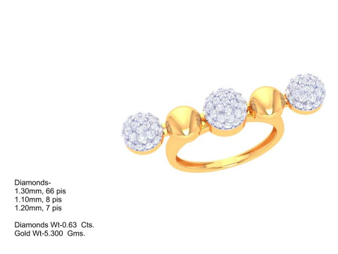 Printable 3D jewelry model of Lady diamond ring 3D Model