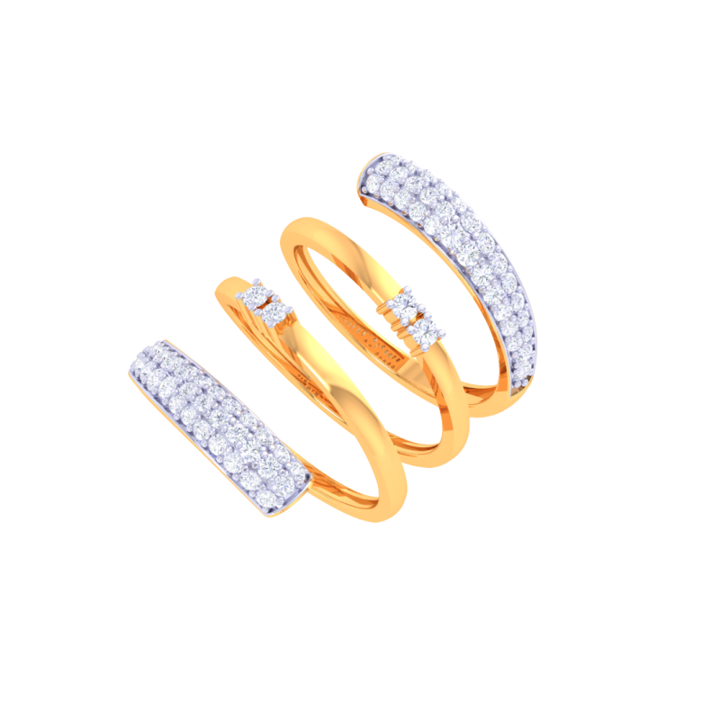 Printable 3D jewelry model of Lady diamond ring 3D 模型 .c4d .max .obj .3ds .fbx .stl .blend