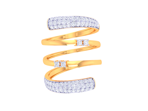 Printable 3D jewelry model of Lady diamond ring 3D Model