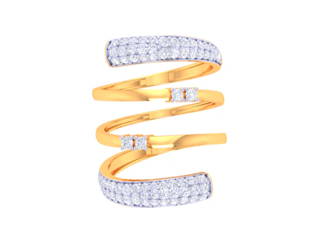 Printable 3D jewelry model of Lady diamond ring 3D Model