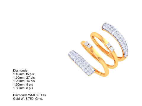 Printable 3D jewelry model of Lady diamond ring 3D Model