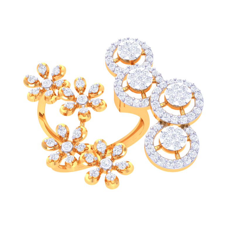 Printable 3D jewelry model of Lady diamond ring 3D मॉडल .c4d .max .obj .3ds .fbx .stl .blend