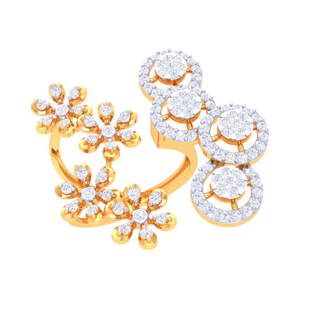 Printable 3D jewelry model of Lady diamond ring 3D Model .c4d .max .obj .3ds .fbx .stl .blend 