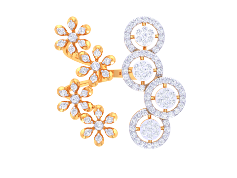 Printable 3D jewelry model of Lady diamond ring 3D मॉडल