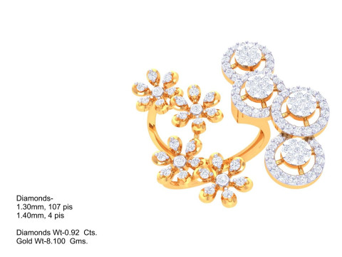 Printable 3D jewelry model of Lady diamond ring 3D मॉडल