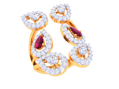 Printable 3D jewelry model of Lady diamond ring 3D Model