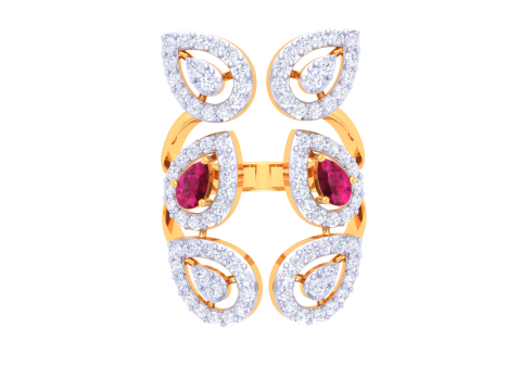 Printable 3D jewelry model of Lady diamond ring 3D मॉडल