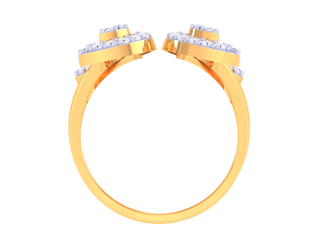 Printable 3D jewelry model of Lady diamond ring 3D मॉडल