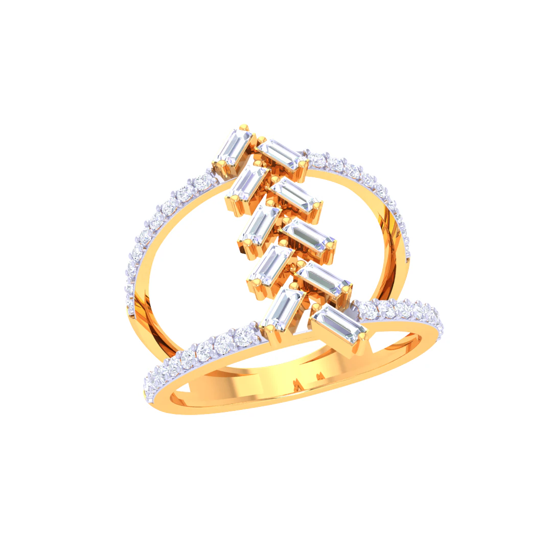 Printable 3D jewelry model of Lady diamond ring 3D Model .c4d .max .obj .3ds .fbx .stl .blend 