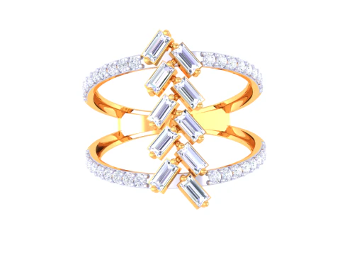 Printable 3D jewelry model of Lady diamond ring 3D Model